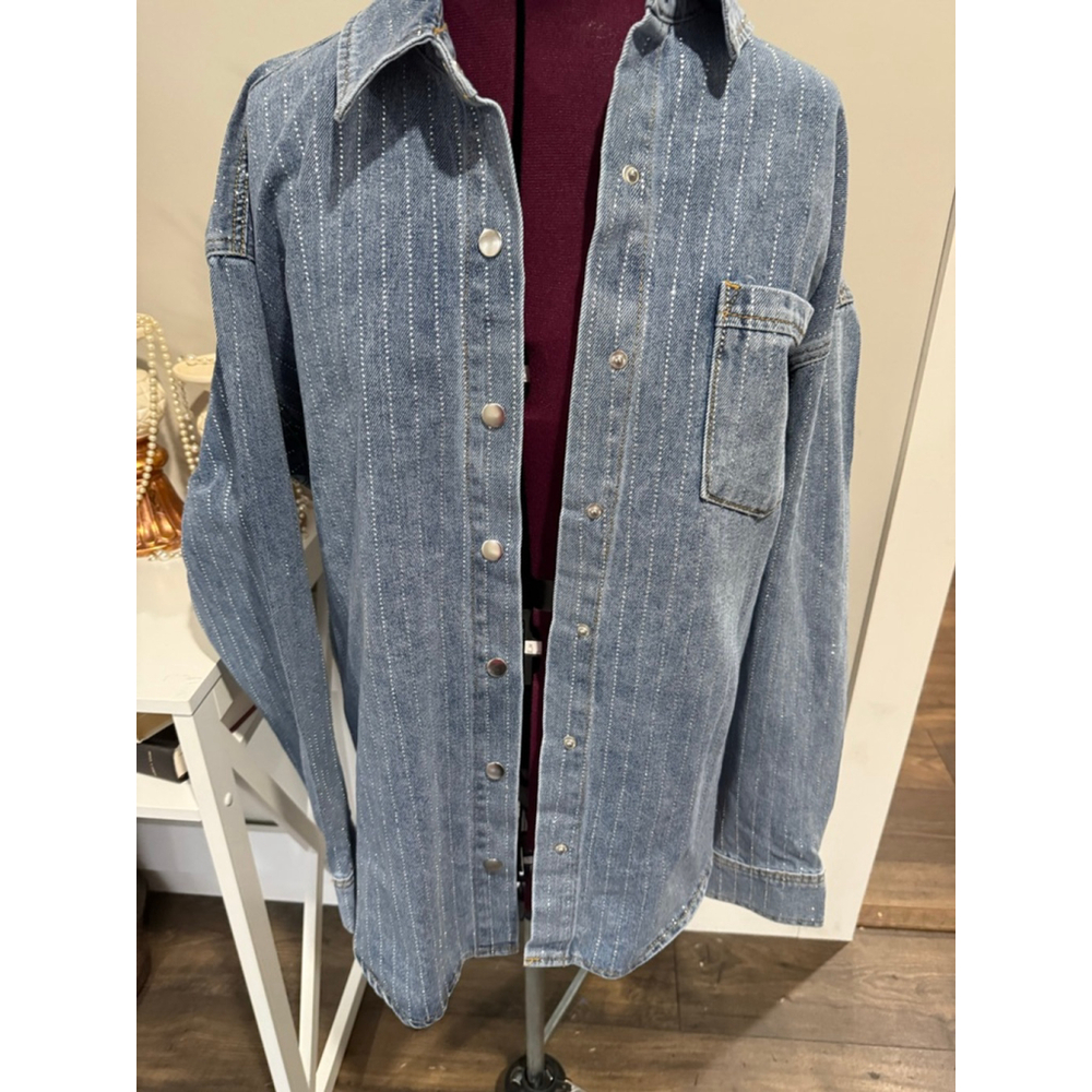 New Forever 21 Denim Shirt Large